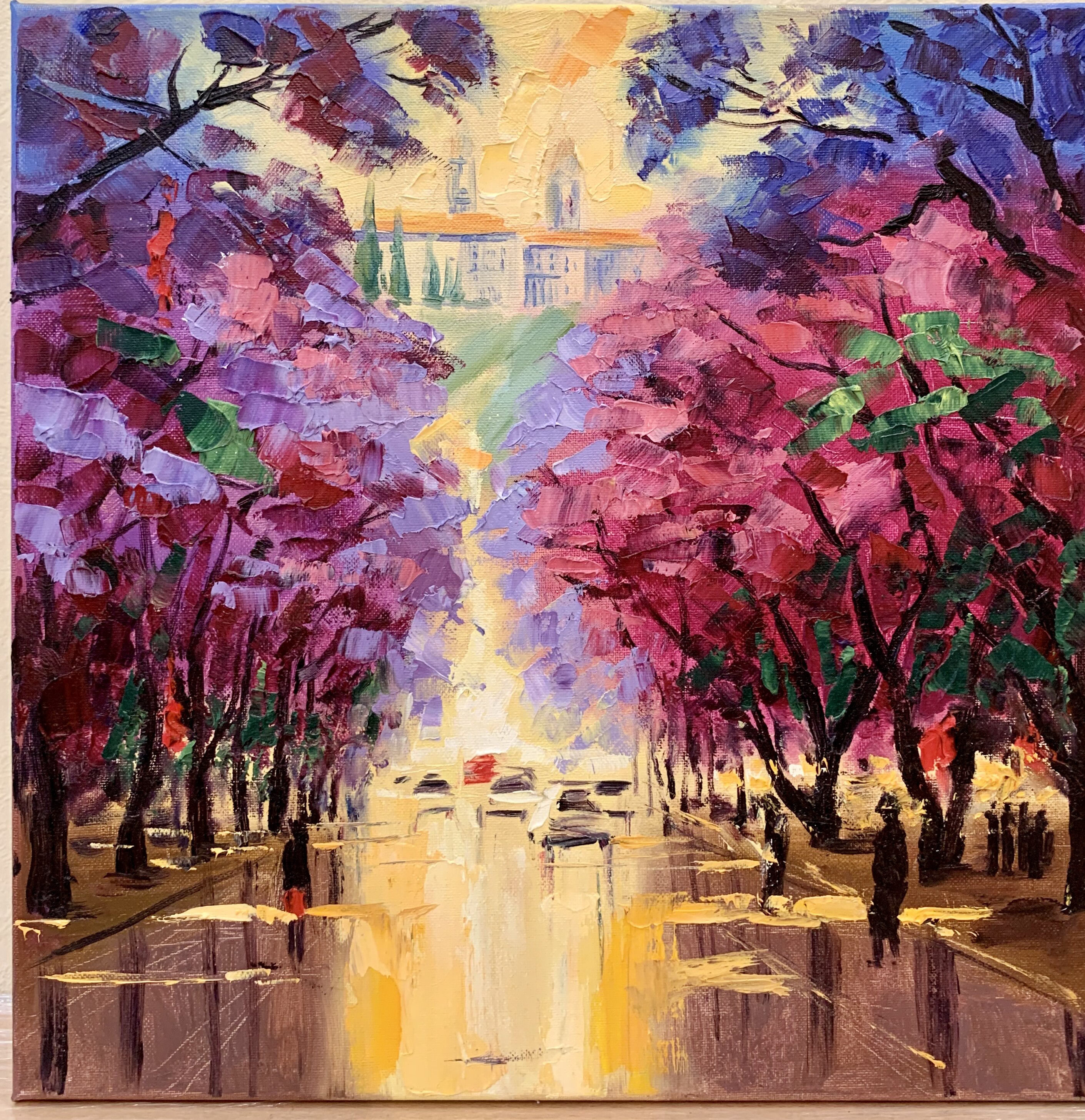 Картина «Весна!» Размер 40х40 — Школа рисования Краски жизни